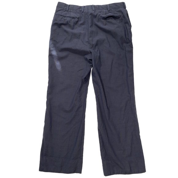 Vintage Lanvin Paris relaxed plaid cropped trousers 34x27 - Picture 2 of 3